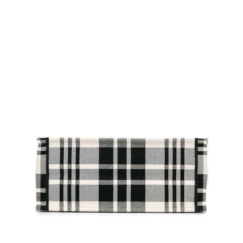 Dior Large Check'n'Dior Book Tote White Canvas Good condition - Model View