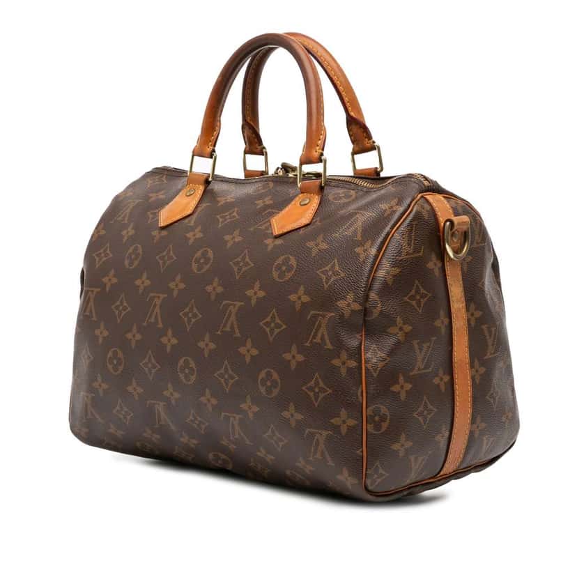 Louis Vuitton Monogram Speedy Bandouliere 30 Brown Fair condition - Back View