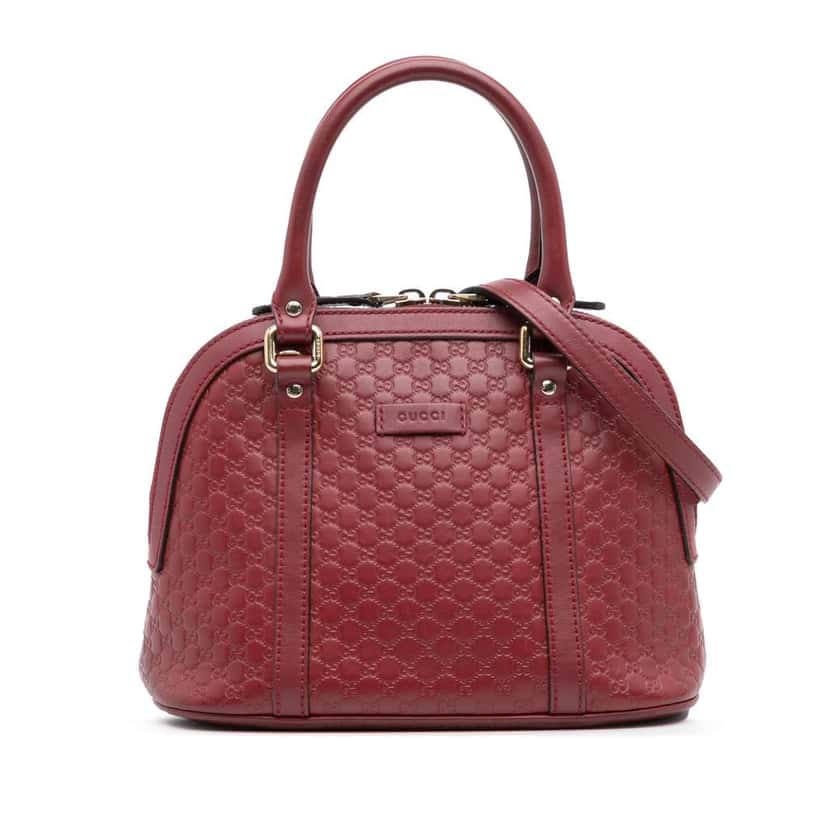 Gucci Mini Microguccissima Dome Satchel Red Leather Good condition - Front View