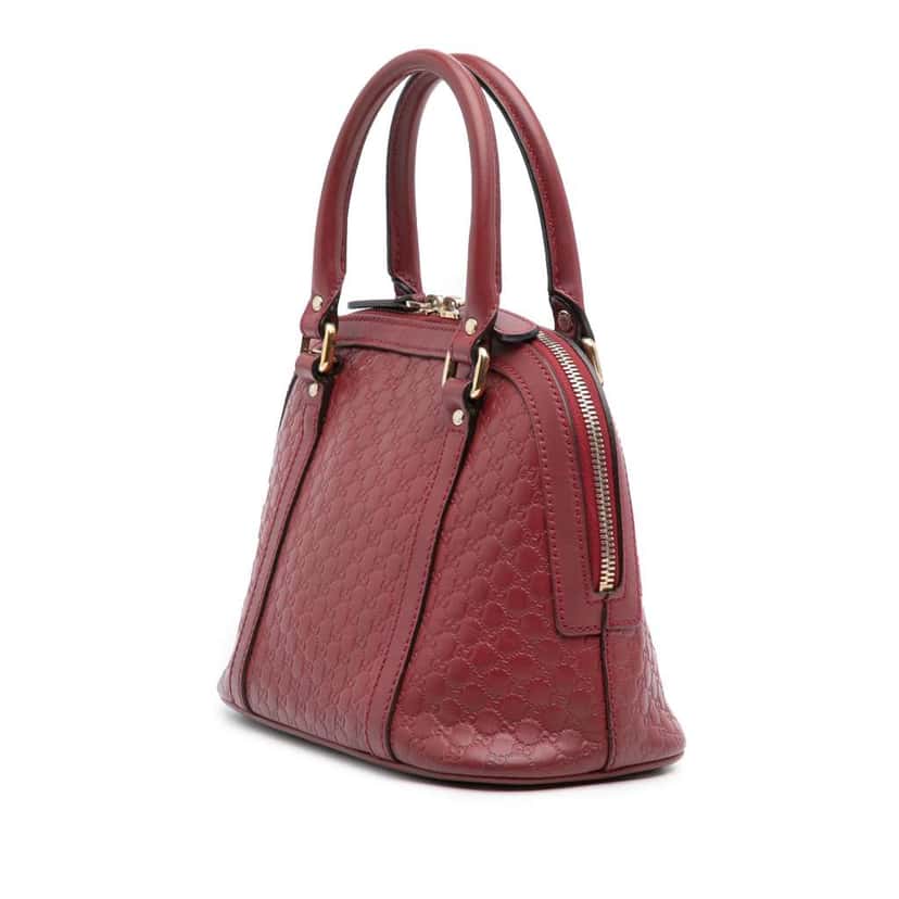 Gucci Mini Microguccissima Dome Satchel Red Leather Good condition - Back View