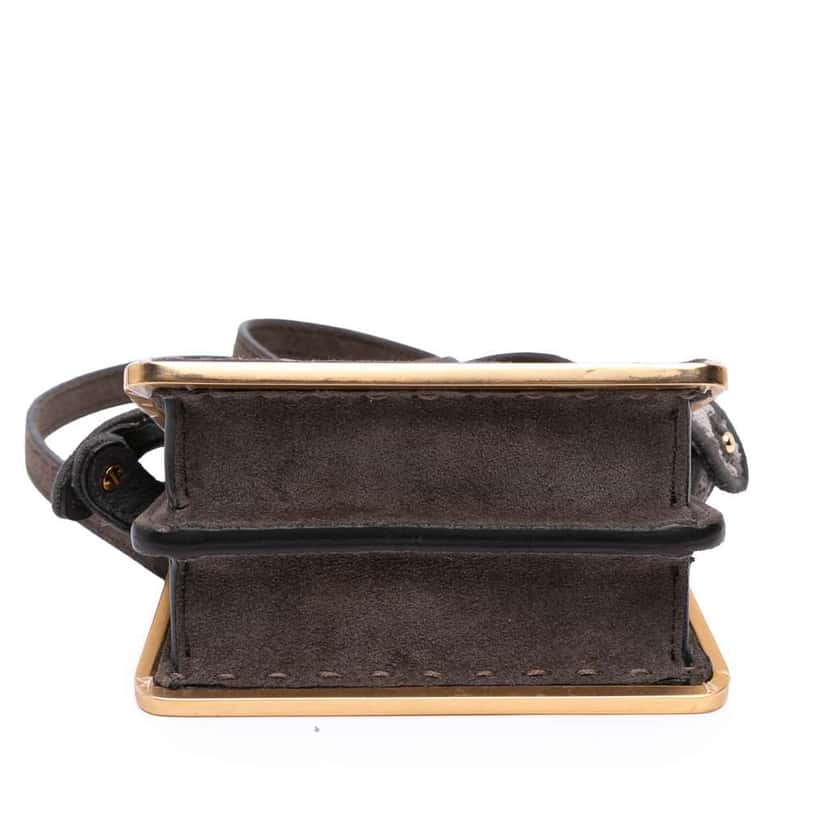 Fendi Nano Zucca Cashmere Peekaboo ISeeU Maxi Handle Bag Grey Wool Very good condition - Inside View