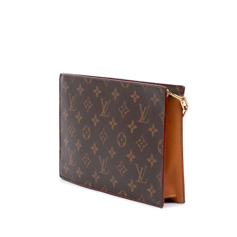 Louis Vuitton Monogram Legacy Chain Clutch Brown Canvas Good condition - Back View