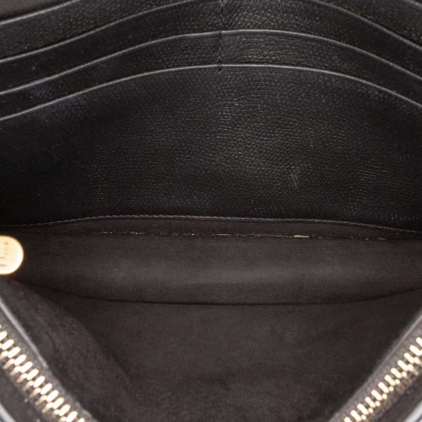 Dior Grained Calfskin Saddle Chain Pouch Black Leather Good condition - Model View