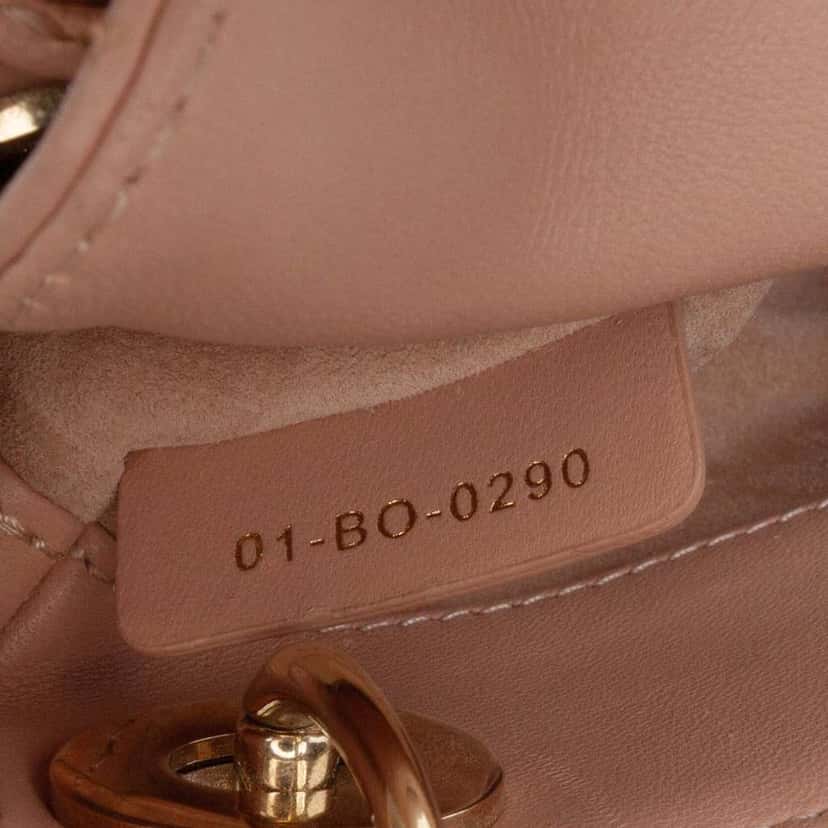 Dior Micro Lambskin Cannage Lady Dior Brown Leather Good condition - Box View