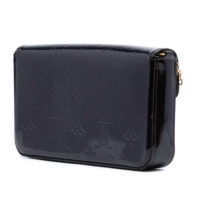Louis Vuitton Monogram Vernis Pochette Felicie Purple Leather Good condition - Back View