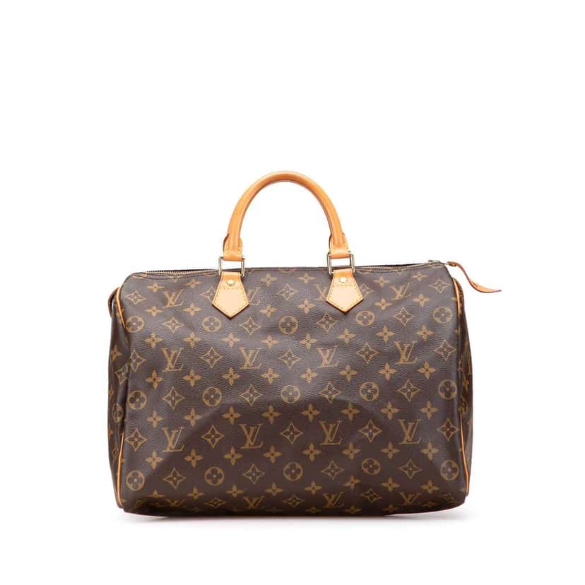Louis Vuitton Monogram Speedy 35 Brown Canvas Good condition - Front View
