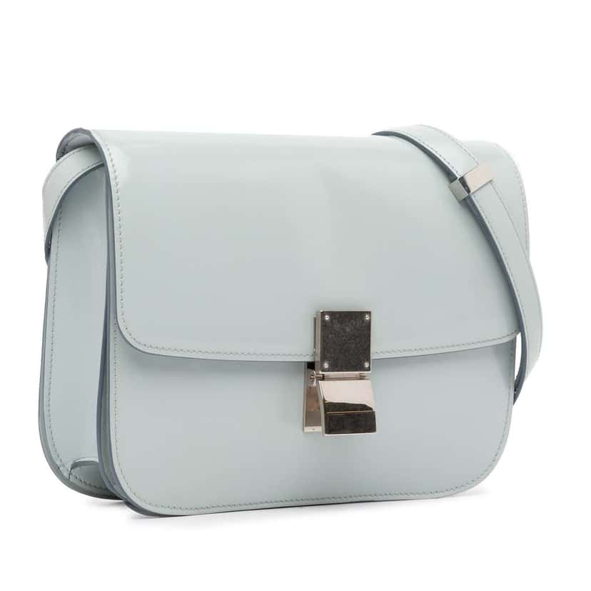Celine Teen Calfskin Classic Box Grey Leather Good condition - Back View