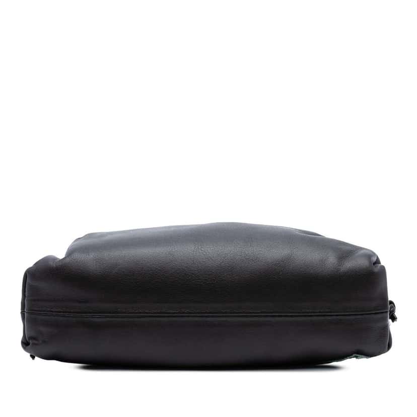 Bottega Veneta Lambskin The Mini Pouch Crossbody Black Leather Good condition - Inside View
