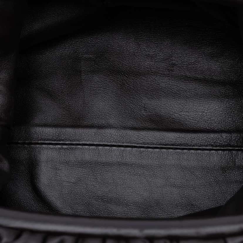 Bottega Veneta Lambskin The Mini Pouch Crossbody Black Leather Good condition - Model View