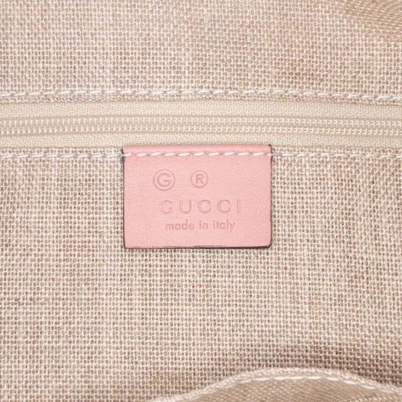 Gucci Large Microguccissima Bree Shoulder Bag Pink Leather Good condition - Box View