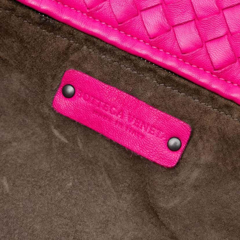 Bottega Veneta Large Nappa Intrecciato Cesta Tote Pink Leather Good condition - Box View