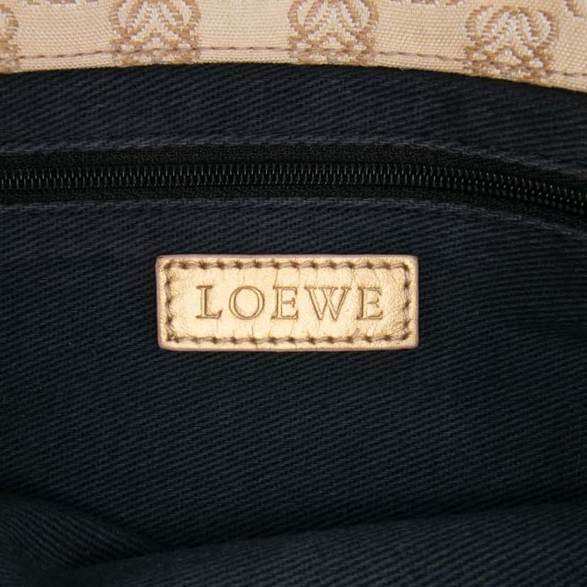 Loewe Anagram Canvas Embroidered Tote Brown Canvas Very good condition - Box View