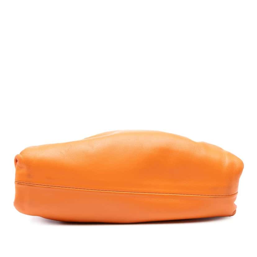 Bottega Veneta Lambskin The Mini Pouch Crossbody Orange Leather Good condition - Inside View