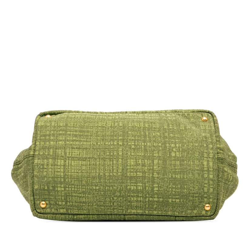 Prada Large Canvas Canapa Satchel Green Canvas Good condition - Inside View