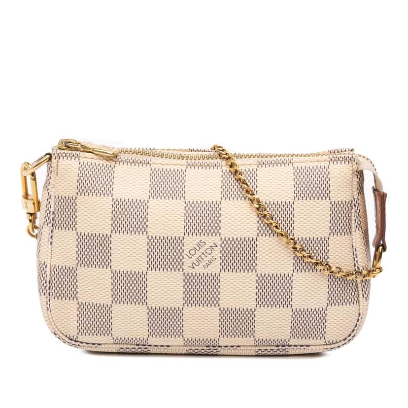 Louis Vuitton Damier Azur Mini Pochette Accessoires White Good condition - Front View
