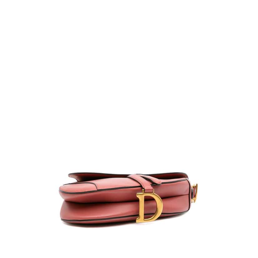 Dior Smooth Calfskin Saddle Bag Red Leather Good condition - Inside View
