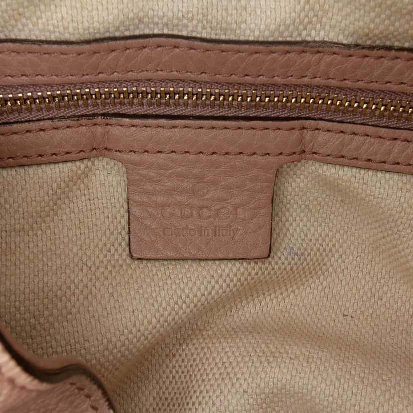 Gucci Medium Leather Soho Chain Tote Pink Leather Good condition - Box View