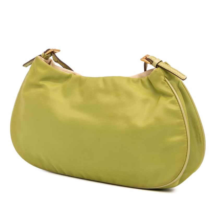 Prada Tessuto Chain Shoulder Bag Green Good condition - Back View