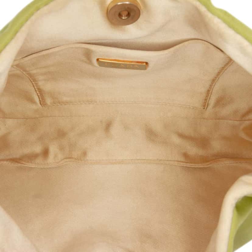 Prada Tessuto Chain Shoulder Bag Green Good condition - Model View