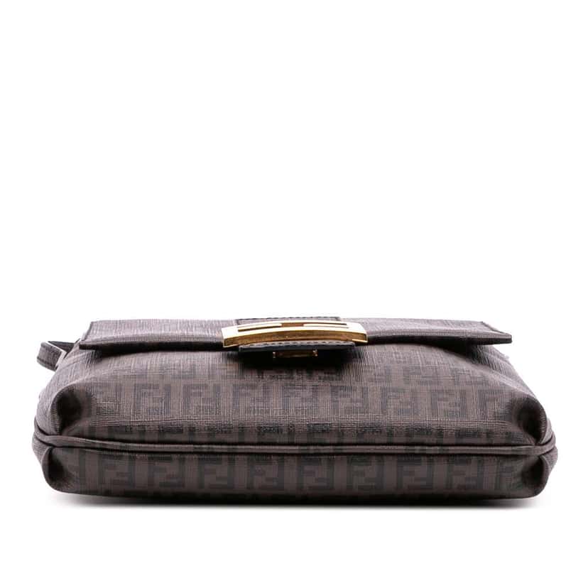Fendi Zucchino Spalmati Crossbody Brown Canvas Good condition - Inside View