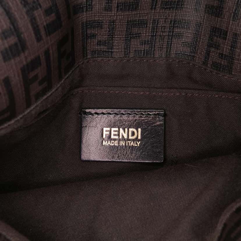 Fendi Zucchino Spalmati Crossbody Brown Canvas Good condition - Box View