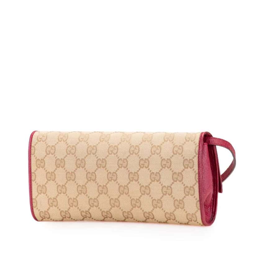 Gucci GG Canvas Bamboo Bar Crossbody Brown Canvas Good condition - Back View