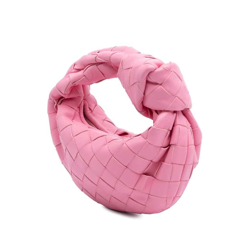 Bottega Veneta Candy Nappa Intrecciato Jodie Pink Leather Good condition - Back View