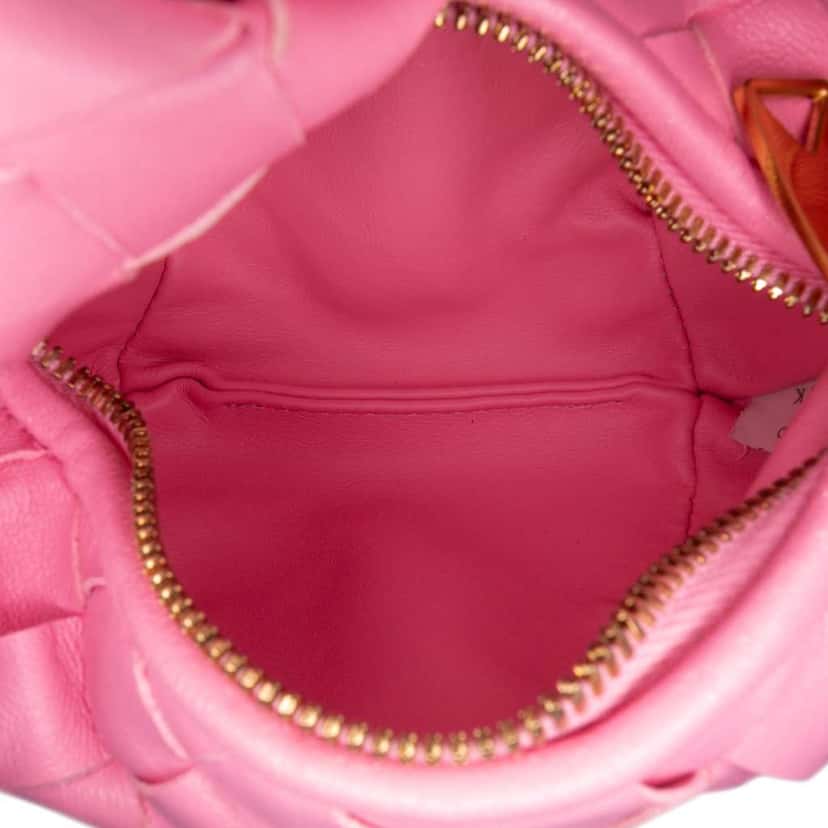 Bottega Veneta Candy Nappa Intrecciato Jodie Pink Leather Good condition - Model View