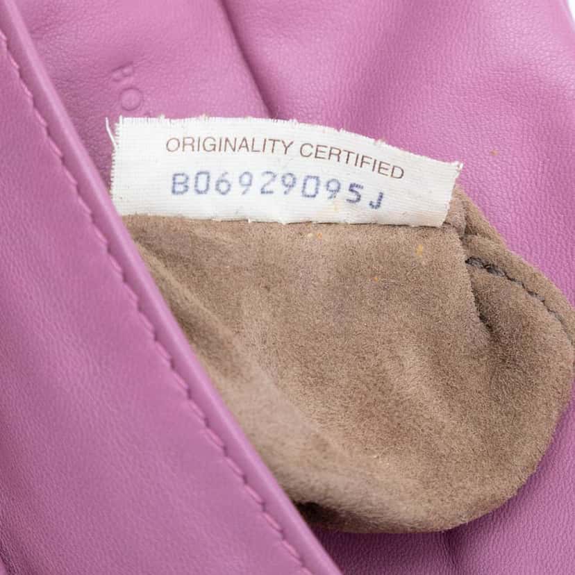 Bottega Veneta Mini Nappa Intrecciato Expandable Chain Flap Crossbody Pink Leather Good condition - Box View