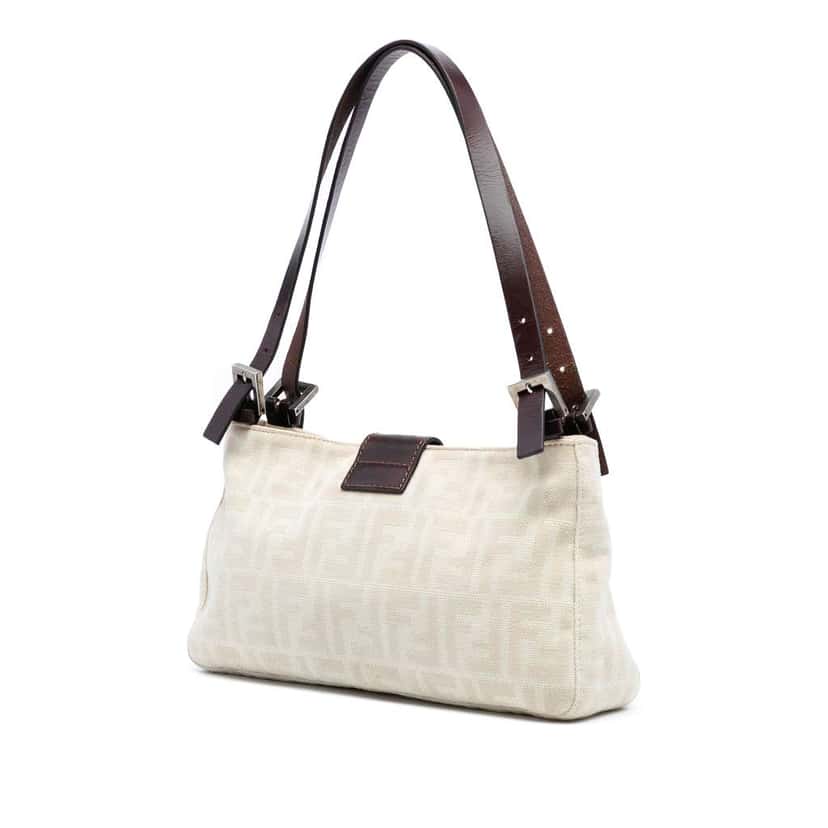 Fendi Zucca Canvas Shoulder Bag Brown Canvas Good condition - Back View