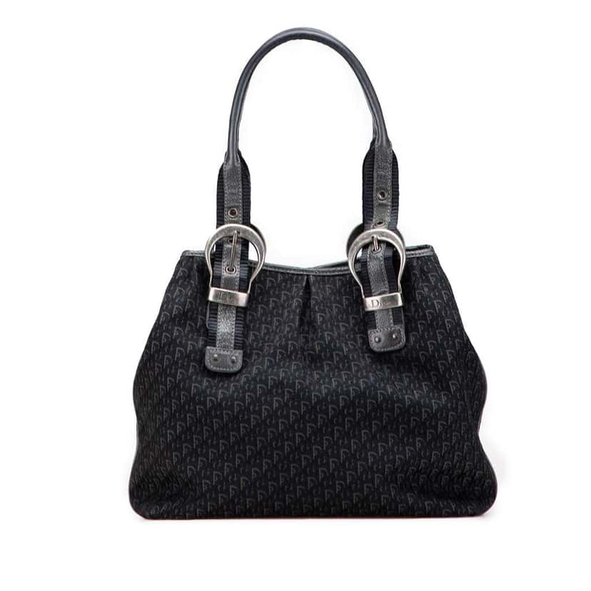 Dior Diorissimo Trotter Canvas Tote Black Canvas Good condition - Front View