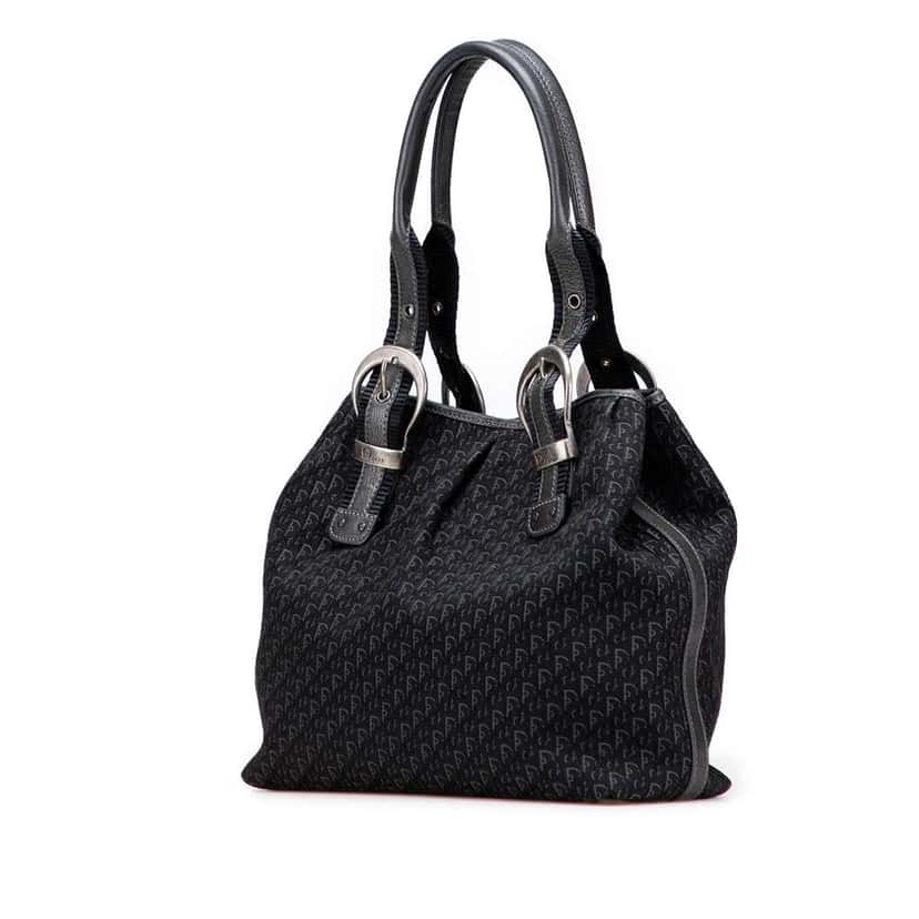 Dior Diorissimo Trotter Canvas Tote Black Canvas Good condition - Back View