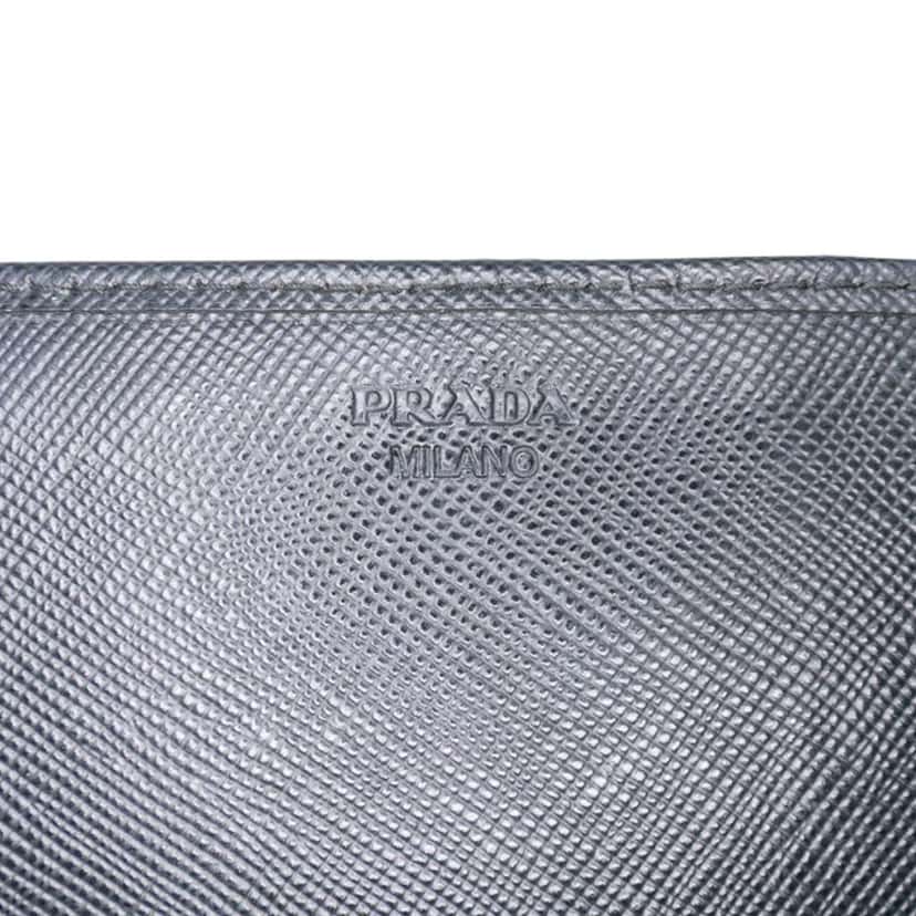 Prada Saffiano Crystal Studded Wallet on Strap Black Leather Good condition - Box View