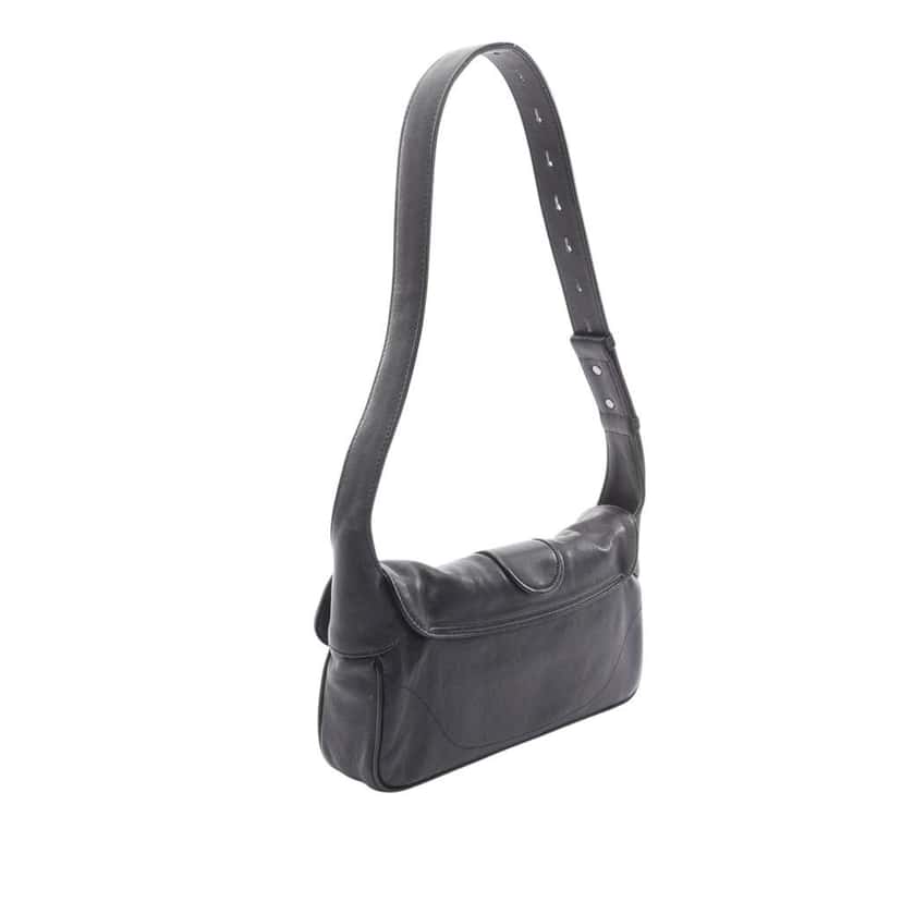 Gucci Small Goatskin Aphrodite Shoulder Bag Black Leather Good condition - Back View