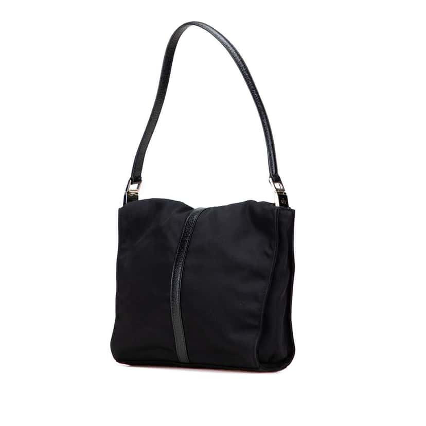 Gucci Nylon Jackie Shoulder Bag Black Good condition - Back View