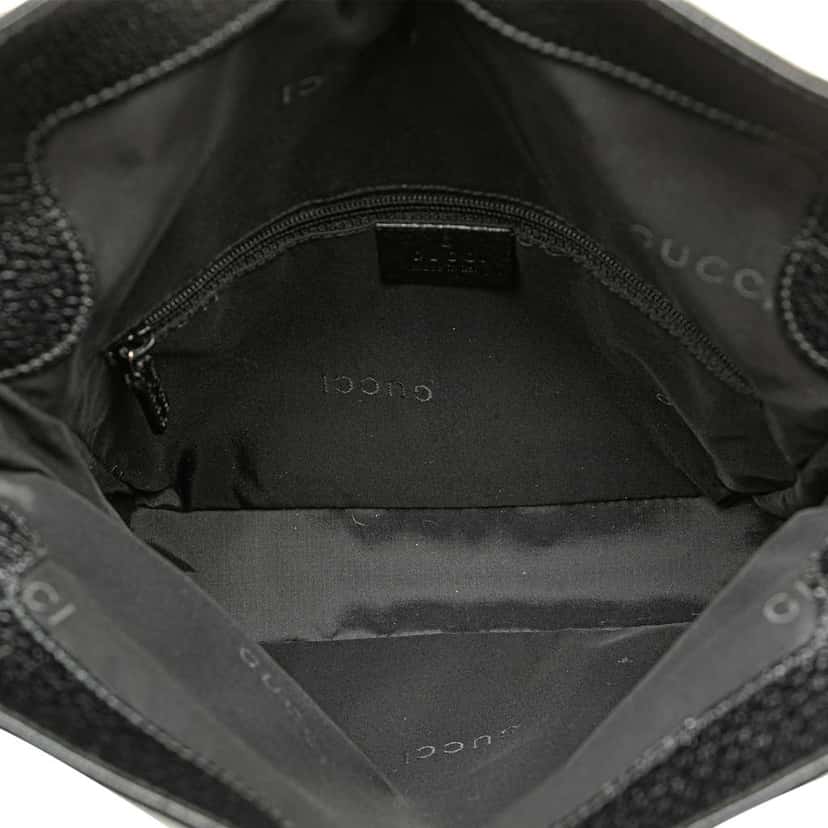 Gucci Nylon Jackie Shoulder Bag Black Good condition - Model View