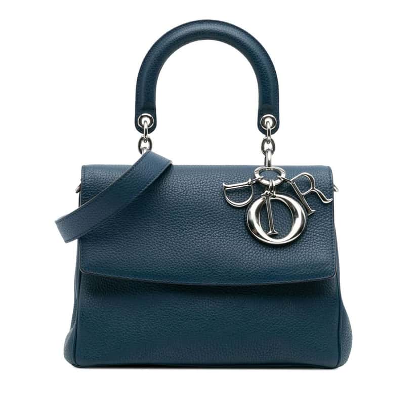 Dior Small Leather Be Dior Flap Blue Leather Good condition - Front View