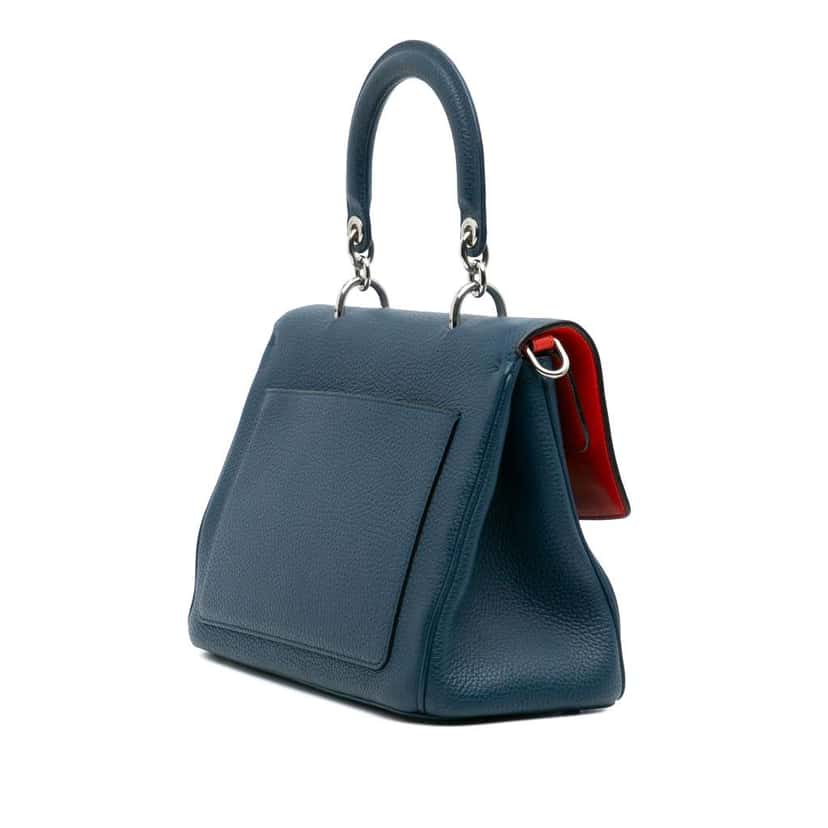 Dior Small Leather Be Dior Flap Blue Leather Good condition - Back View