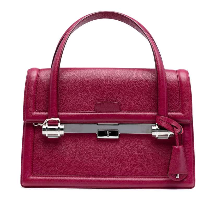 Dior Leather Mitzah Handbag Pink Leather Good condition - Front View