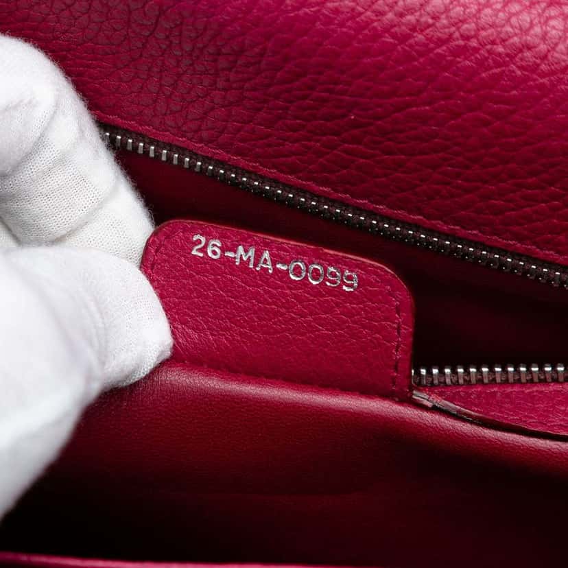 Dior Leather Mitzah Handbag Pink Leather Good condition - Box View