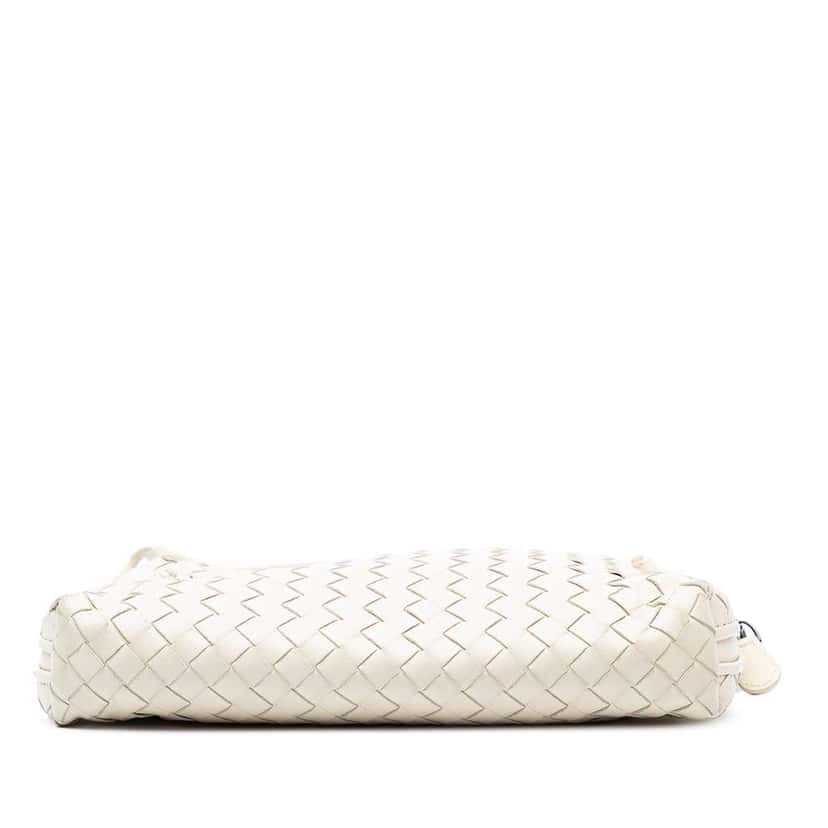 Bottega Veneta Nappa Intrecciato Nodini Crossbody White Leather Good condition - Inside View