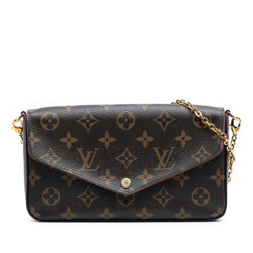 Louis Vuitton Monogram Pochette Felicie Brown Good condition - Front View