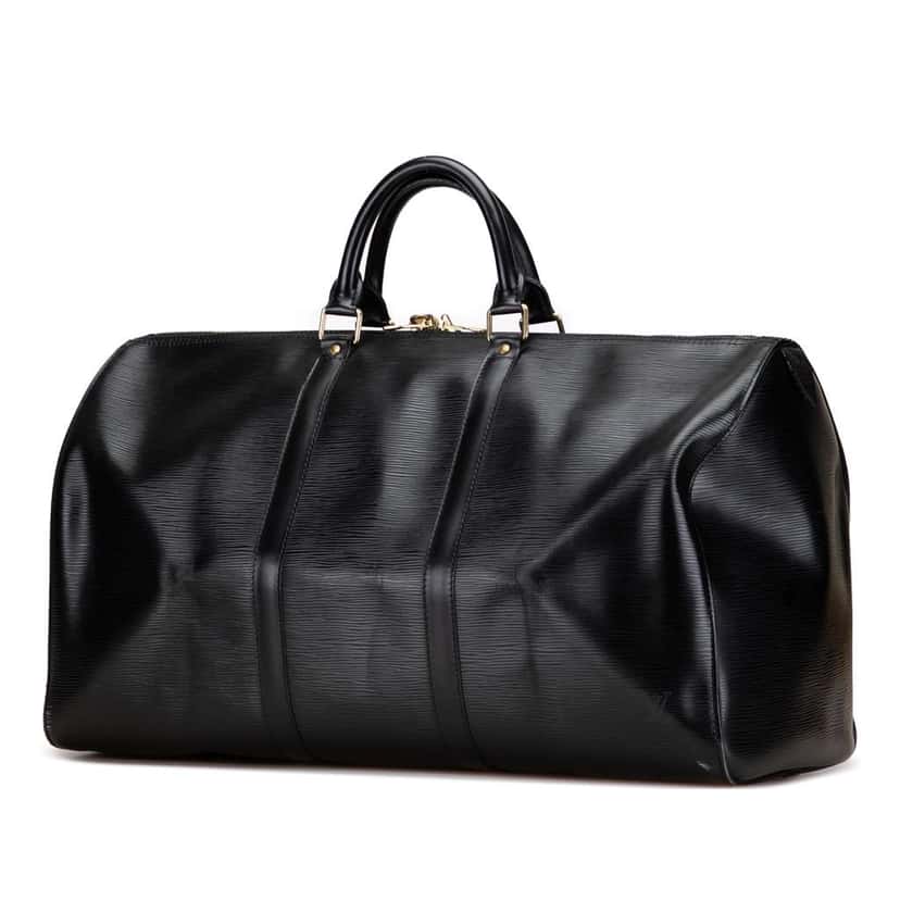 Louis Vuitton Epi Keepall 50 Black Leather Fair condition - Back View
