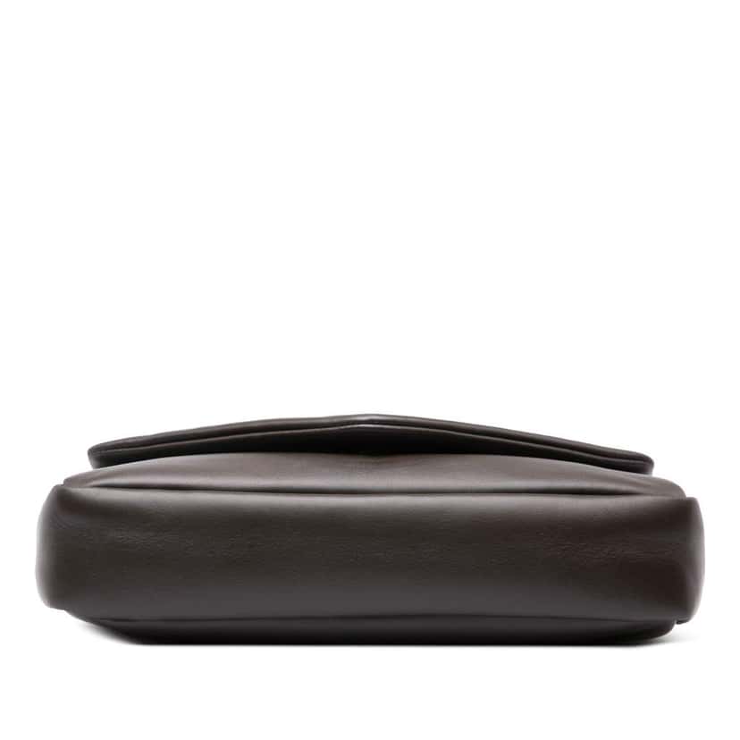 Saint Laurent Small Lambskin Calypso Shoulder Bag Brown Leather Good condition - Inside View