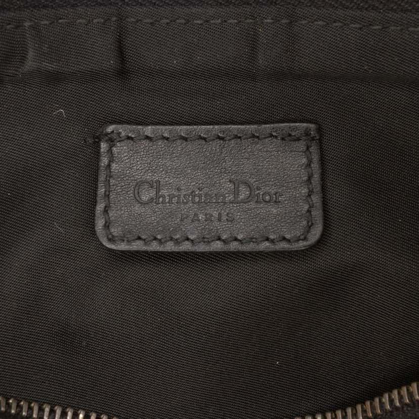 Dior Mini Diorissimo Canvas Saddle Pochette Black Canvas Good condition - Box View