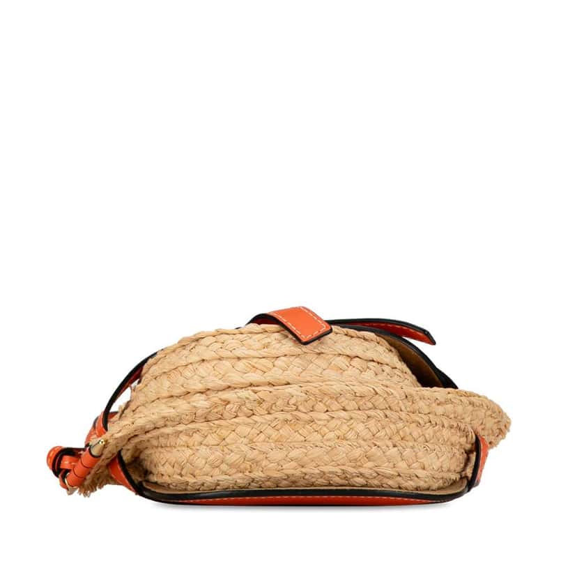 Loewe Mini Raffia Gate Crossbody Brown Good condition - Model View