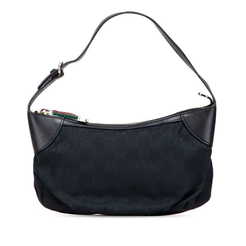 Gucci GG Canvas Web Handbag Blue Canvas Good condition - Front View
