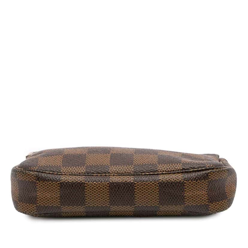 Louis Vuitton Damier Ebene Mini Pochette Accessoires Brown Canvas Good condition - Inside View