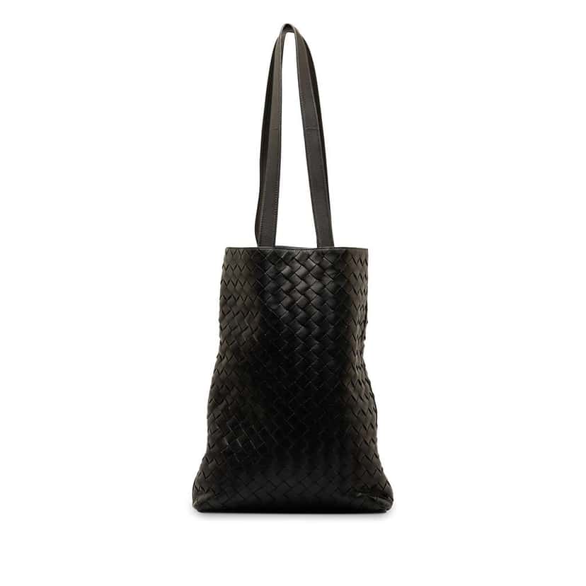 Bottega Veneta Intrecciato Nappa Slot North South Tote Black Leather Good condition - Inside View