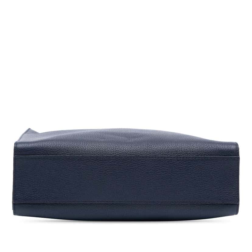 Mcm Small Grained Calfskin Camouflage Aren Tote Blue Leather Good condition - Inside View